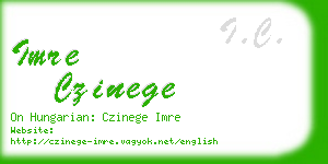 imre czinege business card